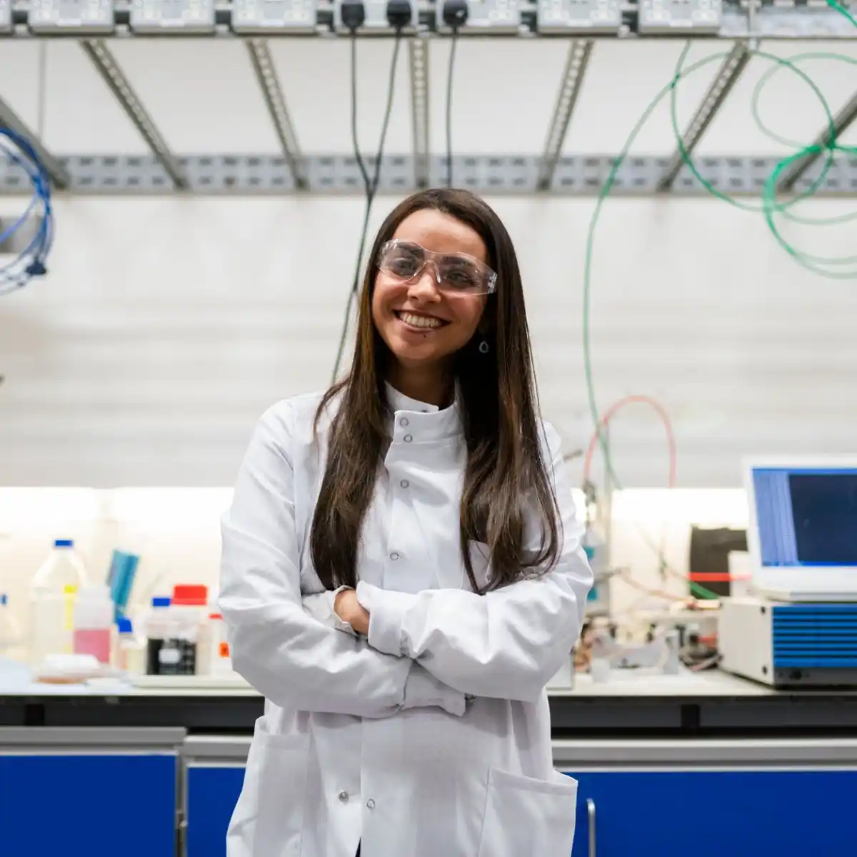 portrait of female chemical engineer in laboratory
